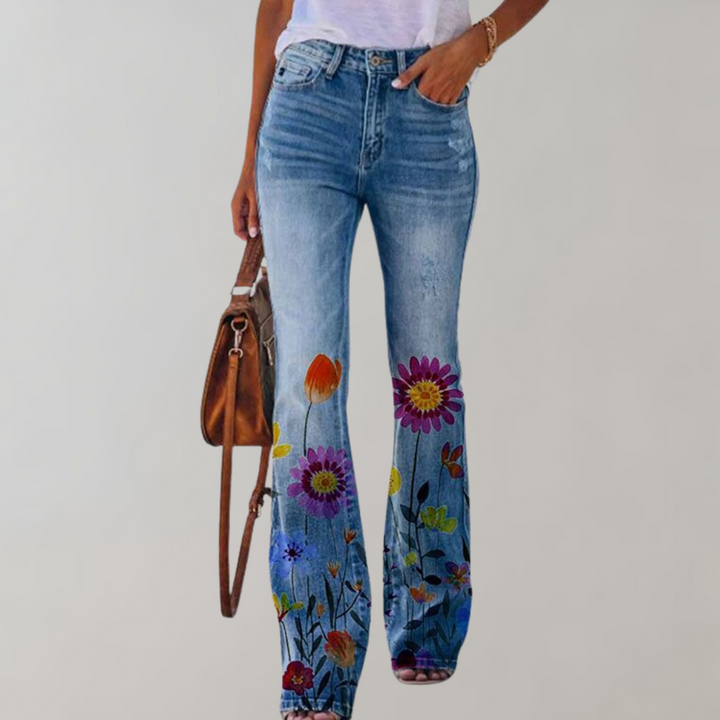 Claudette™ I Super Beautiful Flared Trousers with Button Placket