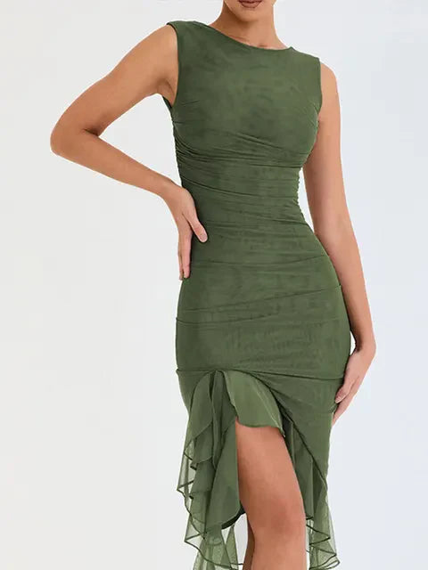 Genevieve™ I Midi Dress with Ruffles