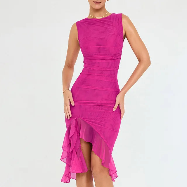 Genevieve™ I Midi Dress with Ruffles